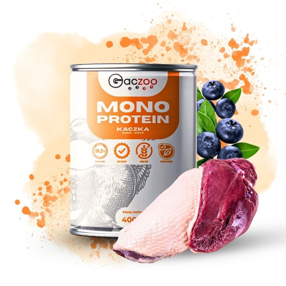 Gaczoo MONO Protein karma mokra dla psa Kaczka 6x400g